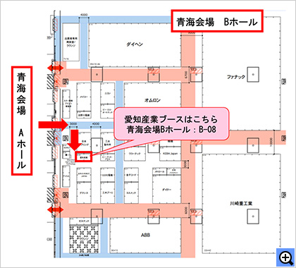 2019国際ロボット展の展示会場案内図