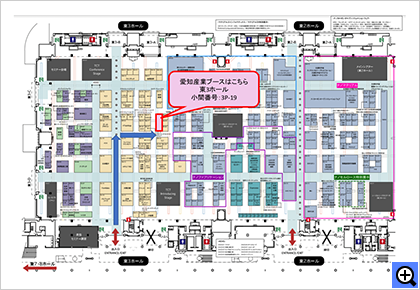 TCT Japan 2022の展示会場案内図