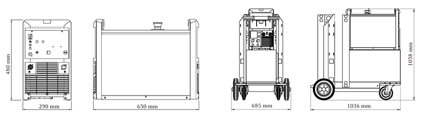 円周溶接システムコントローラー FPA 3020 AC/DCの図